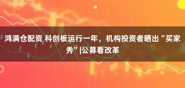 鸿满仓配资 科创板运行一年，机构投资者晒出“买家秀”|公募看改革